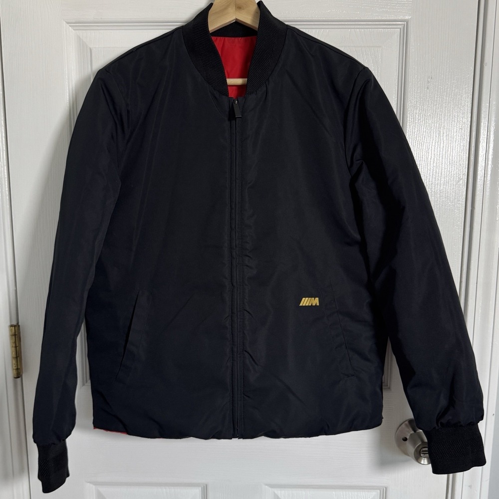 BMW M Motorsport Reversible Down Jacket Men's M Black Red Duck Down Puffer